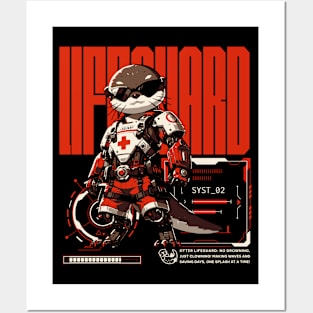 Otter Lifeguard Sci-fi Job Future Mecha Animals Robot Posters and Art